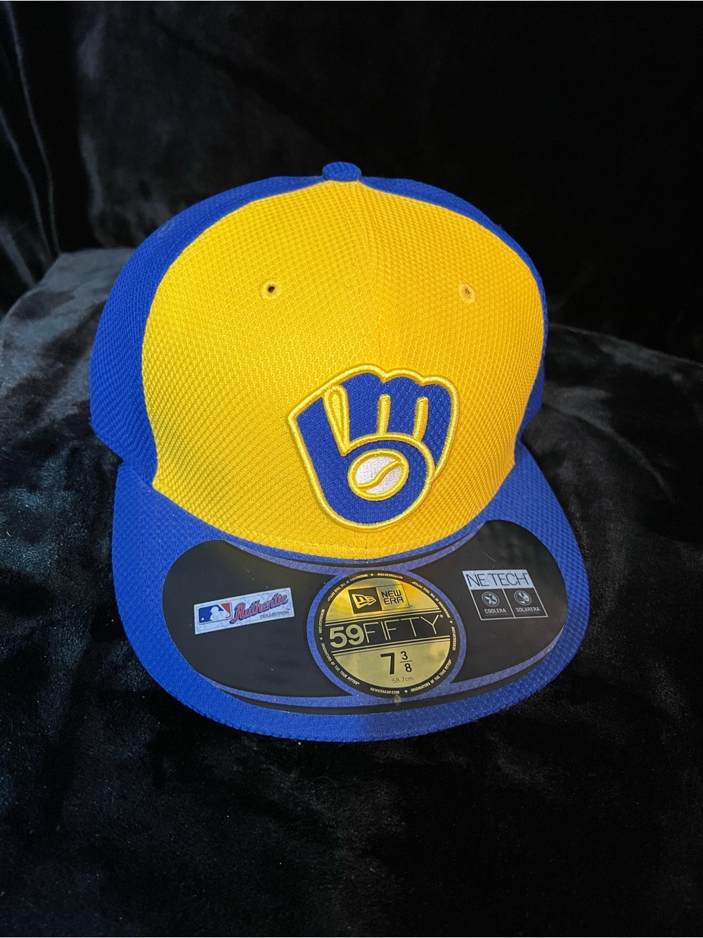 New Era Brewers Two-Tone Royal Blue and Gold Fitted Cap